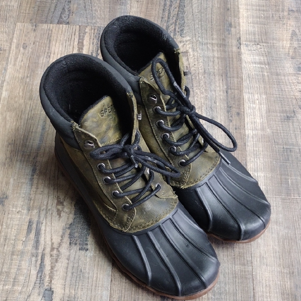Sperry Men's Black and Olive Rain & Snow Boots
